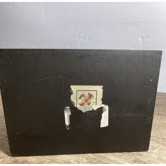 Mantel Desk Wood Clock Hand Painted 8" X 8" X 5" Inches WORKS GREAT - Picture 9 of 9